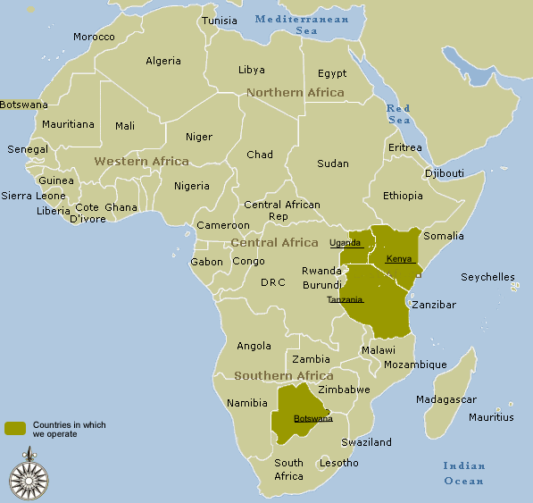 Map Of Kenya Africa. East Africa Safari and Travel