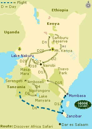map of kenya africa. a detailed Map of Kenya.