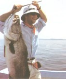 Fisherman showing his big catch!